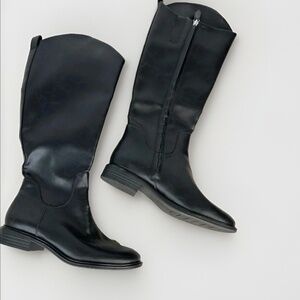 Nordstrom Rack Women's Black Meadow Riding Boots Size 6M Zip Up